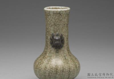 图片[2]-Vase with animal-shaped handles in green glaze, Qing dynasty (1644-1911)-China Archive